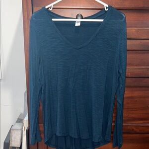 Old Navy Teal Long Sleeve V-Neck Tee